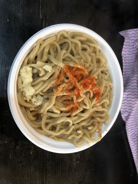 「B麺 茹で前300g：￥420」@まさ屋の写真