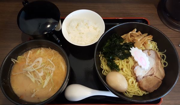 「和風味噌つけ麺大盛＋半ライス」@らーめん武まるの写真