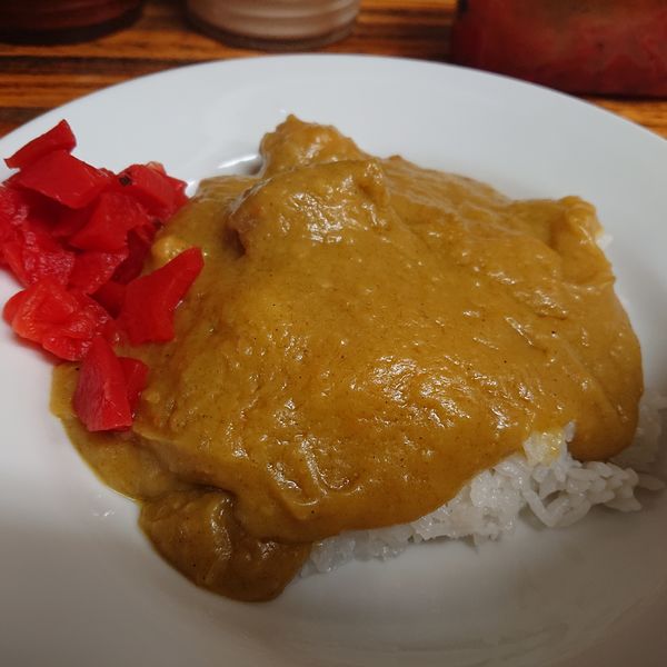 「ラーメンカレーセット900円」@岡本屋の写真