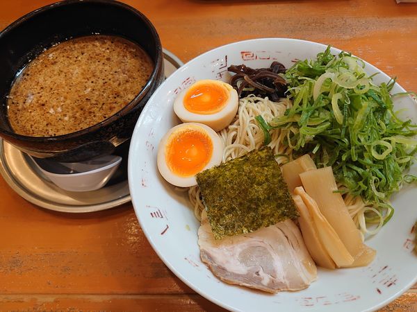 「つけ麺+青ネギ(700円)」@二十八代目 哲麺 鶴ヶ島駅前店の写真