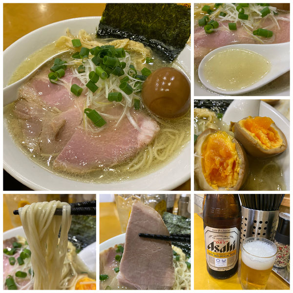 「塩らーめん 750円 味玉 100円」@麺屋 扇 SENの写真
