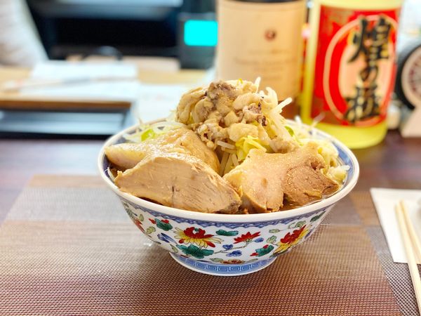 「小ラーメン　ニンニク少なめヤサイアブラ」@K Dinerの写真