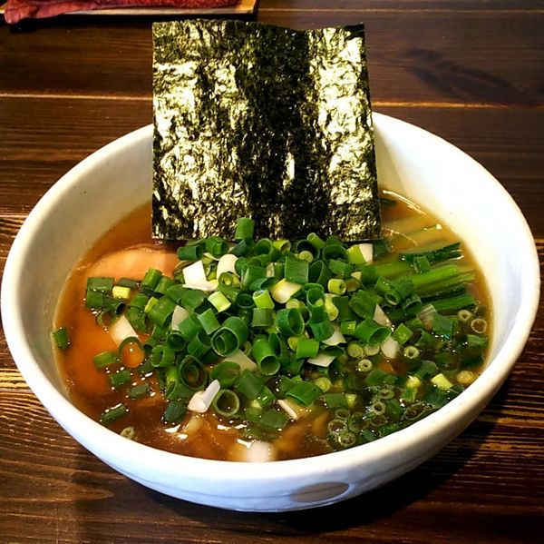 「ねぎ増し煮干しそば 黒(太麺)」@中華そば 亜熱帯の写真
