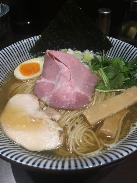 「白醤油煮干しそば+いわし丼」@寿製麺 よしかわ 西台駅前店の写真