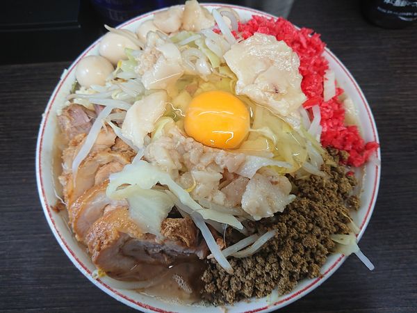 「小豚 とトッピング」@ラーメン二郎 川越店の写真