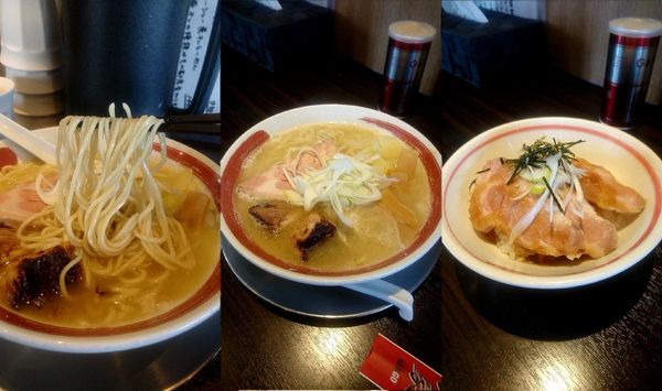 「『濃厚鶏しおらーめん+ローストポーク丼(￥800+330)』」@ら〜めん剣豪の写真