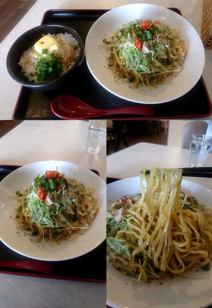 「3月限定『カプレジェノベーゼと炙りバターライスセット』」@汁なし麺専門店 Mendesignの写真
