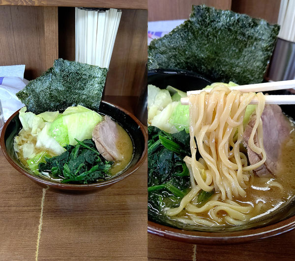 「『キャベツらーめん 中盛(￥880)』を麺柔で...」@横浜らーめん 初代 常翔家の写真