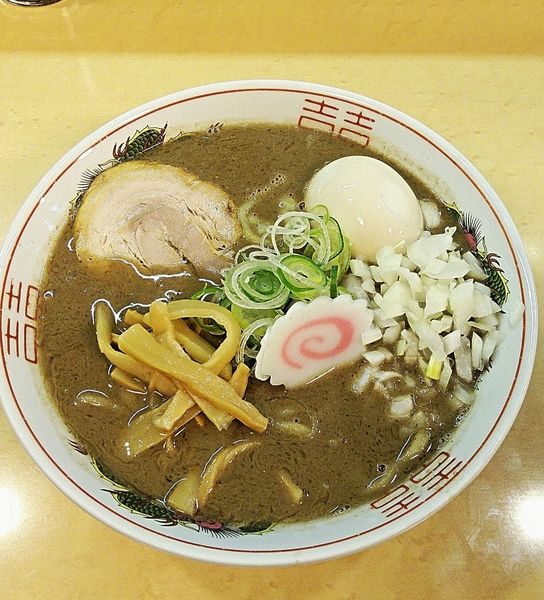 「ガッツ煮干し＋味玉 900円」@煮干らーめん 老翁亭の写真