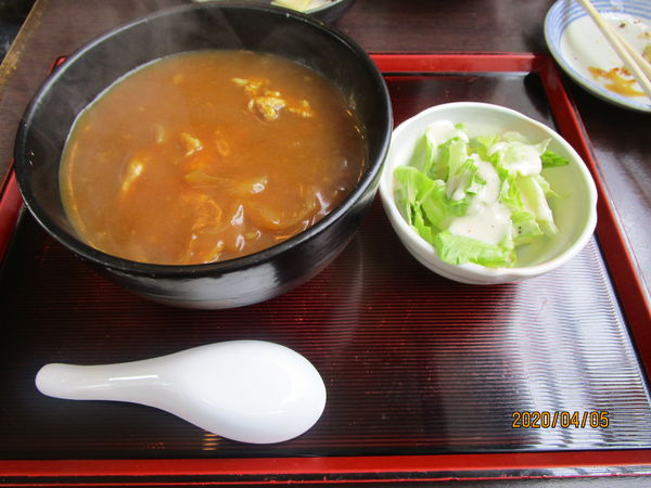 「カレー丼 750円」@そば清の写真