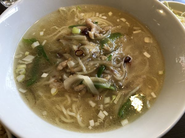 「ザーサイロース麺+半チャーハンセット 800円」@信天翁の写真