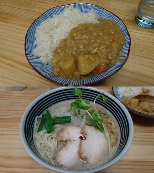「鯖そば＋おうちカレー　1010円」@らーめん どんぐりの写真