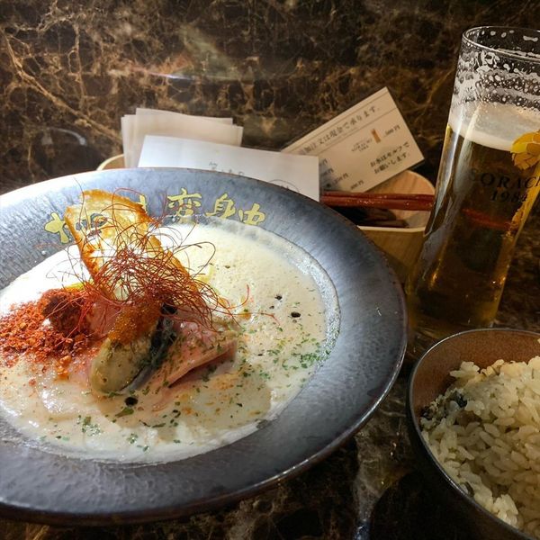 「牡蠣ラーメン」@ただいま、変身中。の写真