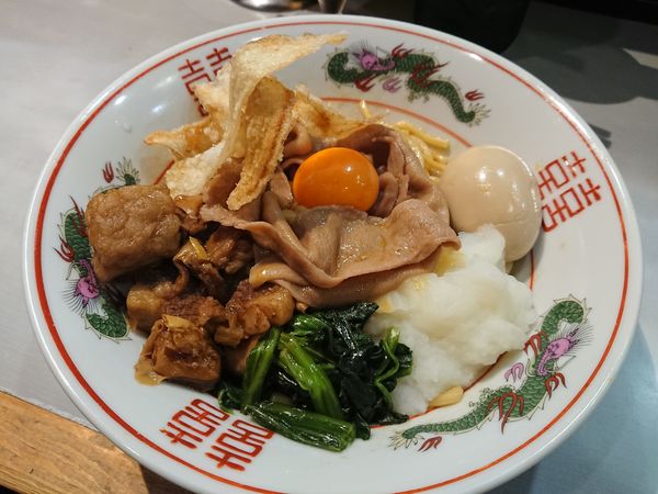 「【限定】仔牛の牛タンと牛スジ煮込みのあえそば900円 他」@中華蕎麦 瑞山（ZUIZAN）の写真