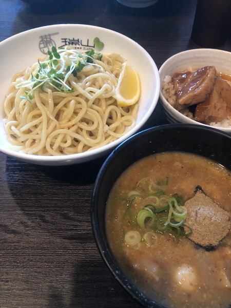 「つけ麺＆角煮丼【ランチセット】」@中華蕎麦 瑞山（ZUIZAN）の写真