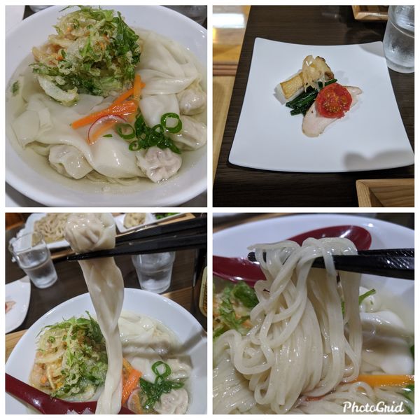 「麦そばの塩＋ワンタン」@麦そば専門店 麦の上の写真