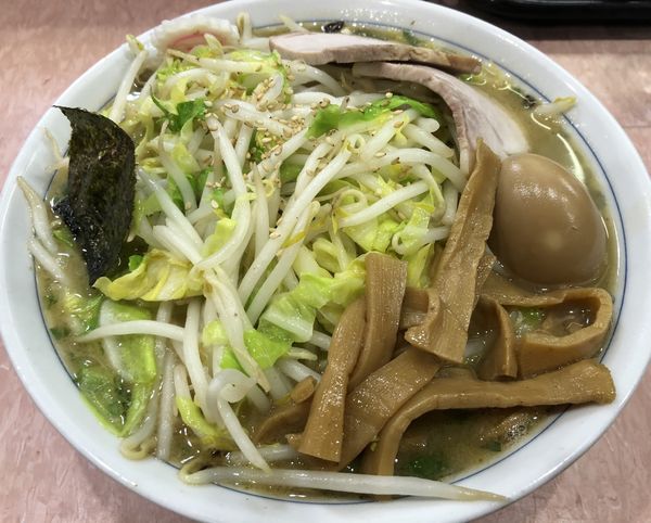 「【限定】大葉塩ラーメン 800円 麺カタメ 野菜120円」@所沢大勝軒の写真