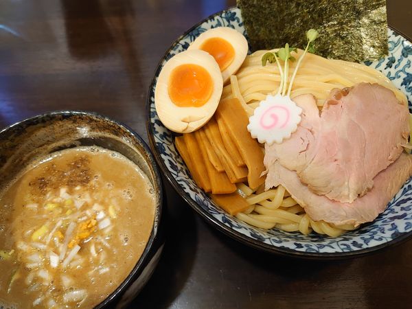 「濃厚鶏豚魚介つけめん+味玉(1000円)」@麺処はなぶさの写真