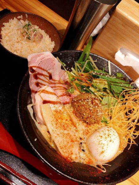 「鯛担麺・鯛だし味卵増し＆鯛めし」@鯛担麺専門店 抱きしめ鯛の写真