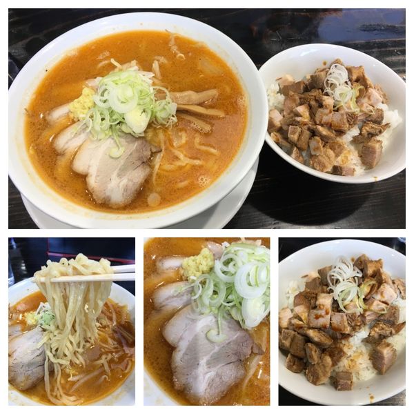 「味噌らぁ麺 普通麺 800円」@うえんで 山鹿店の写真