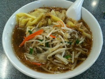 「もやしワンタン麺」@中華麺店 喜楽の写真