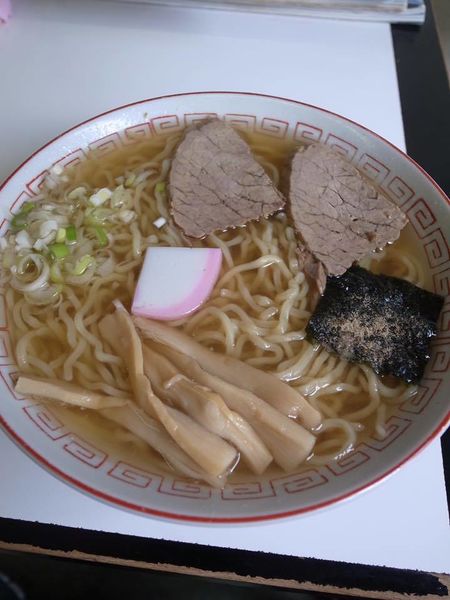 「ぬるめ中華そば…550円」@八幡屋の写真