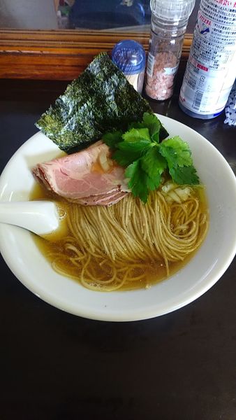 「煮干しそば(黒)+和え玉」@と多゛食堂の写真