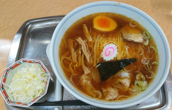 「中華そば(玉1)＋ねぎ」@一ノ割大勝軒の写真