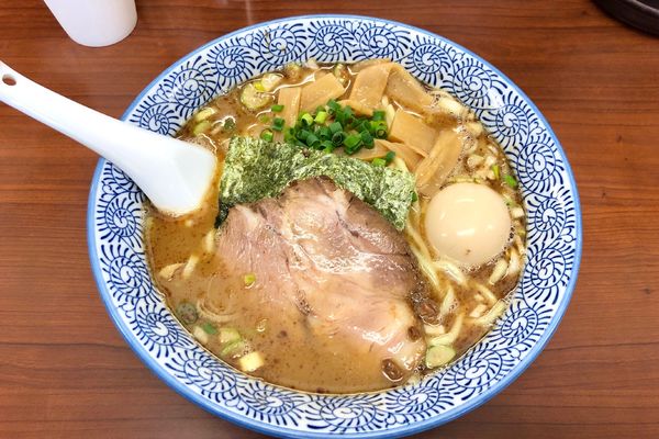 「濃厚大門ラーメン730円+味玉+ネギチャーシュー丼」@ちょっと美味しい中華食堂 大門の写真