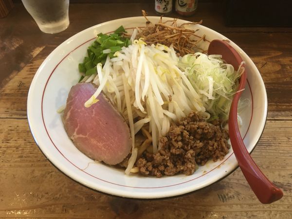 「味噌まぜそば 大盛 ＋ ランチチャーシュー丼」@東京味噌らーめん 鶉の写真