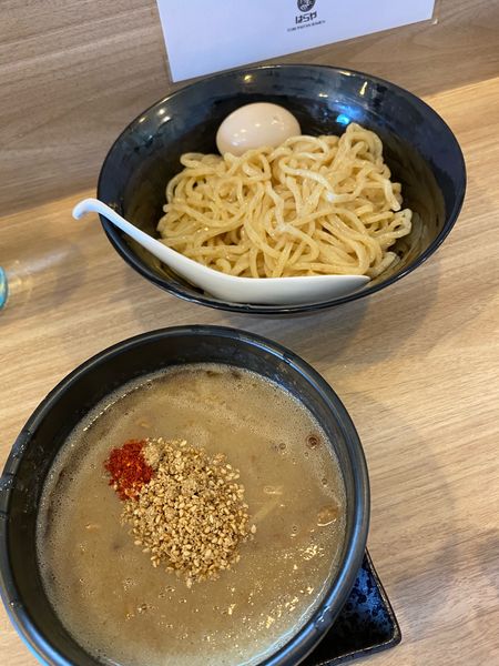 「つけ麺+味玉」@はらや TORI PAITAN RAMENの写真
