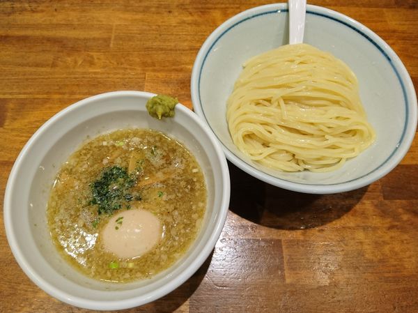 「塩つけ麺(並盛)＋味玉」@めいげんその写真