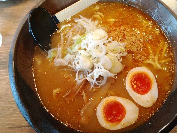 「味噌らーめん（大、麺少なめ）＋味玉」@つけ麺屋 ごんろく 両国店の写真