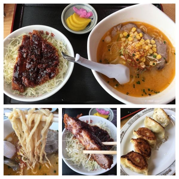 「Bセット ミルクみそラーメンに変更 1450円」@牛乳屋食堂の写真