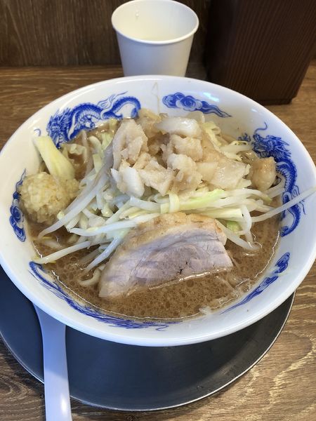 「ラーメン(並）680円＋生姜＋アブラ」@ジャンクガレッジ 北浦和店の写真