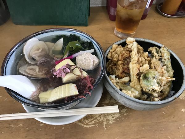 「朝堀り若竹 潮香るB＋小天丼」@MENYA 食い味の道有楽の写真