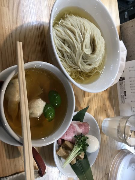 「濃厚清湯白醤油つけ麺」@自家製麺 くろ松の写真