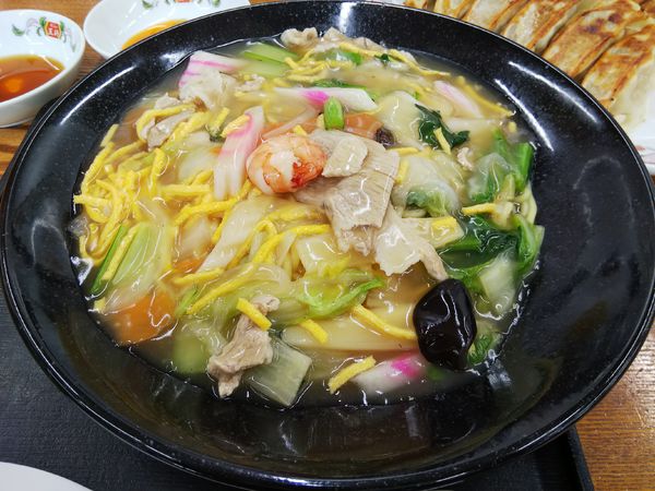 「【限定】あんかけチャンポン　＋餃子２人前（１人前無料：㋚券）」@餃子の王将 松本島内店の写真