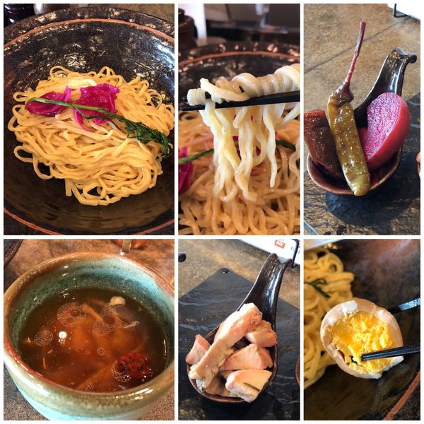 「地鶏の行水tsukemen青春の味980円+トッピング」@ramen るの写真