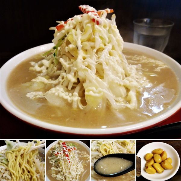 「竹ちゃんタンメン＋辛しマヨ＋ニンニク醤油漬＝1010円」@竹ちゃんタンメンの写真