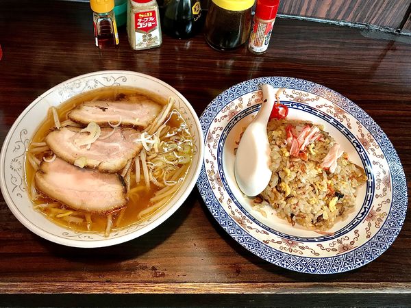 「特製チャーシューメンセット」@平和園の写真