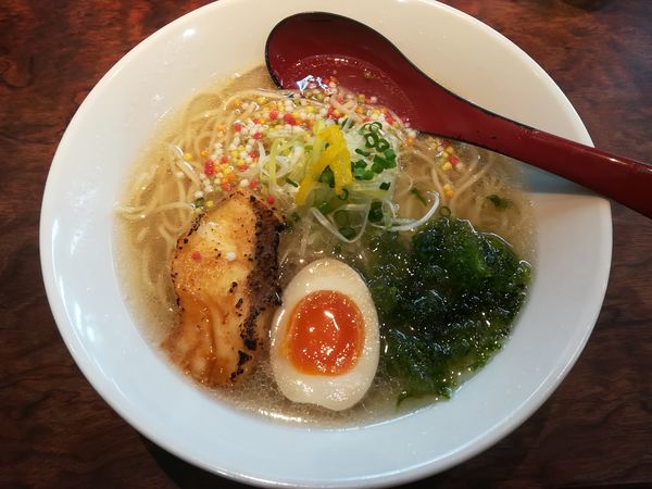 「羅臼昆布と真鯛の潮そば＋からあげセット」@麺匠 粋やの写真