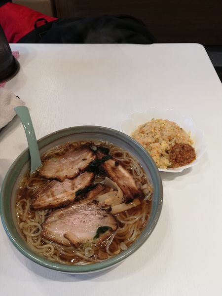 「豚バラチャーシュウ麺セット　麺大盛　1180円」@名菜厨房 やすやの写真