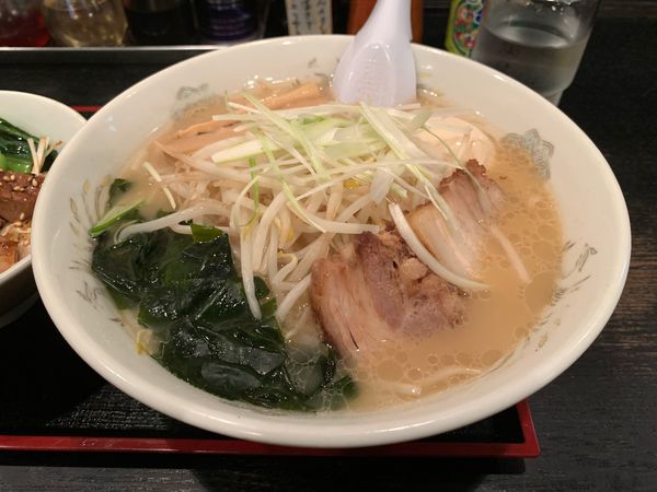 「らーめん焼豚ごはんセット(918円)」@ラーメン一代の写真