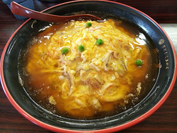「【限定】ふわとろ天津麺　（大盛：サービス券）」@煮干しらあめん 燕黒の写真