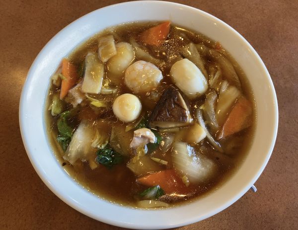 「広東麺セット（餃子）」@ゆうえん 二十世紀が丘店の写真