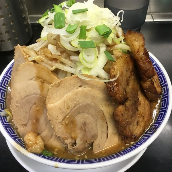 「みそそば 豚ダブル 1300円」@雷神屋の写真