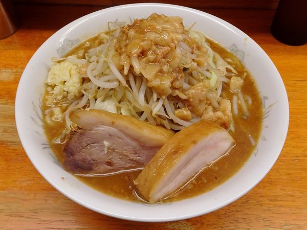 「小ラーメン（750円）ニンニクアブラ」@ラーメン二郎 立川店の写真