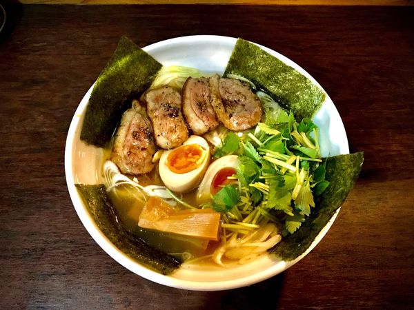 「鴨そば肉増し+味玉」@ひだ中華そば 陣屋の写真