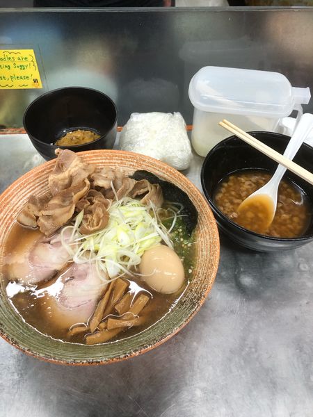 「渡り蟹出汁つけそば＋ムールソース×2＋悪い肉」@覆麺 智の写真